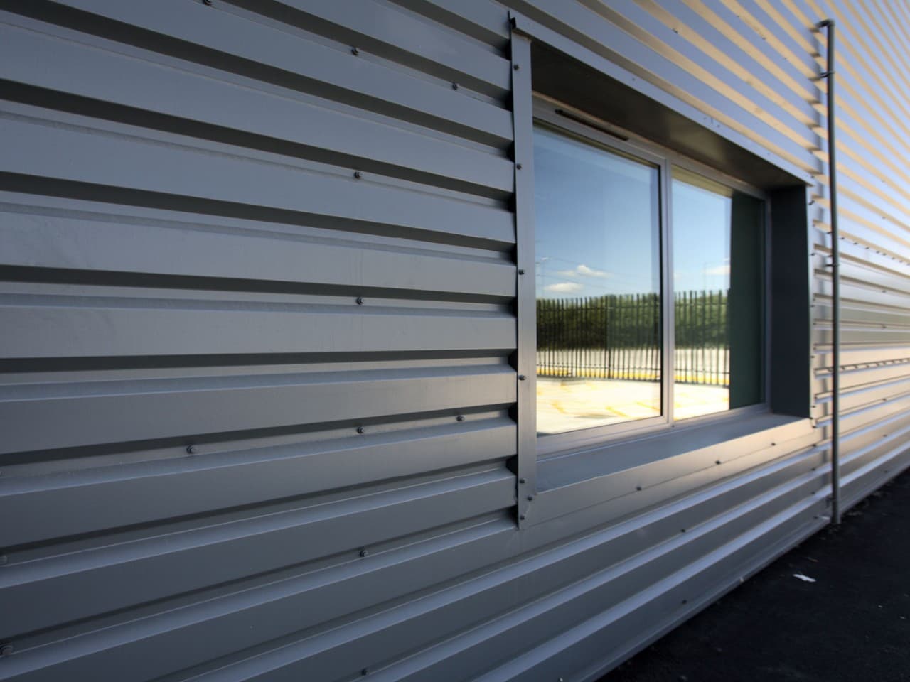 Trapezoidal Wall profile installed