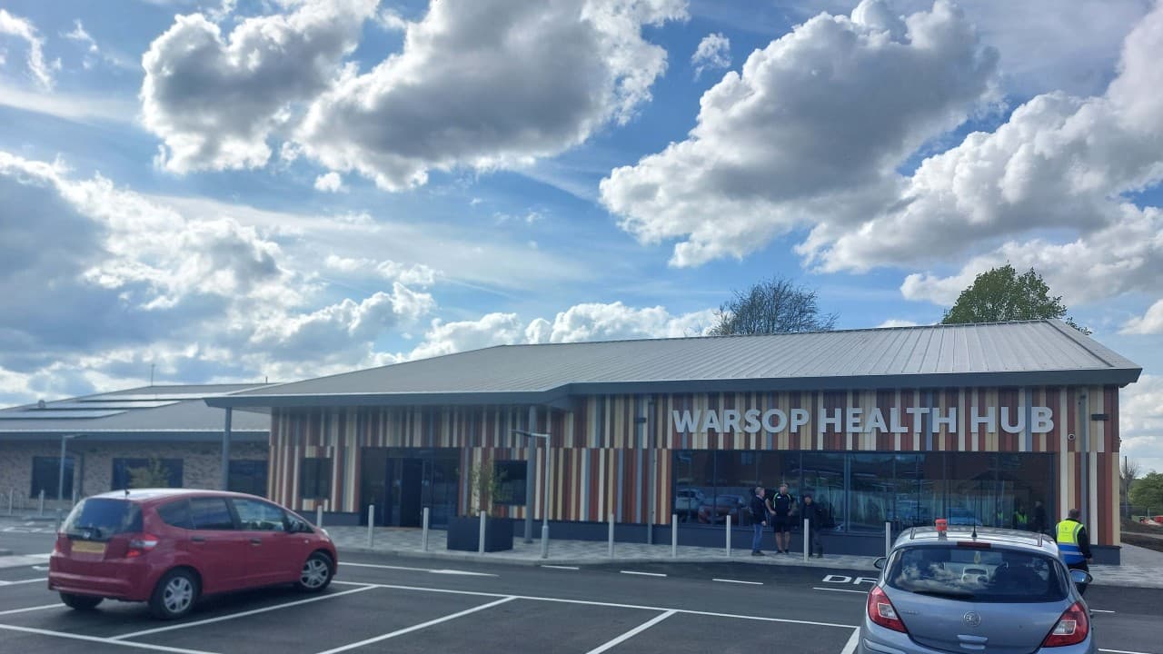 Warsop Health Hub entrance