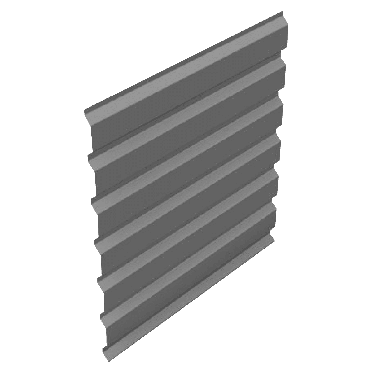 Trapezoidal Wall Profile Horizontally Laid