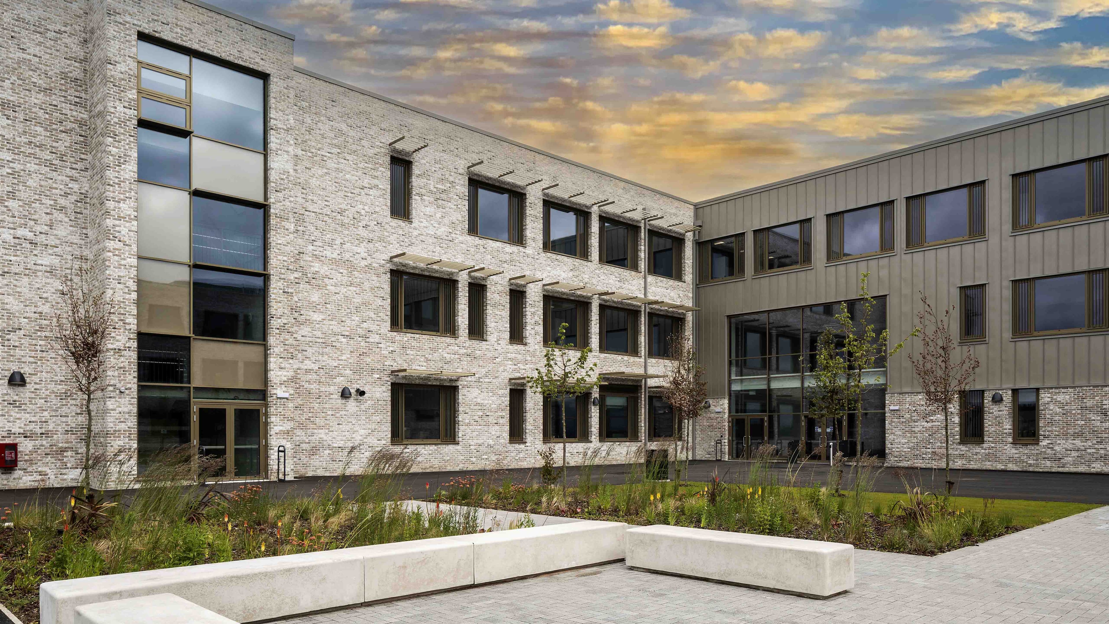 Corner view of new high schools