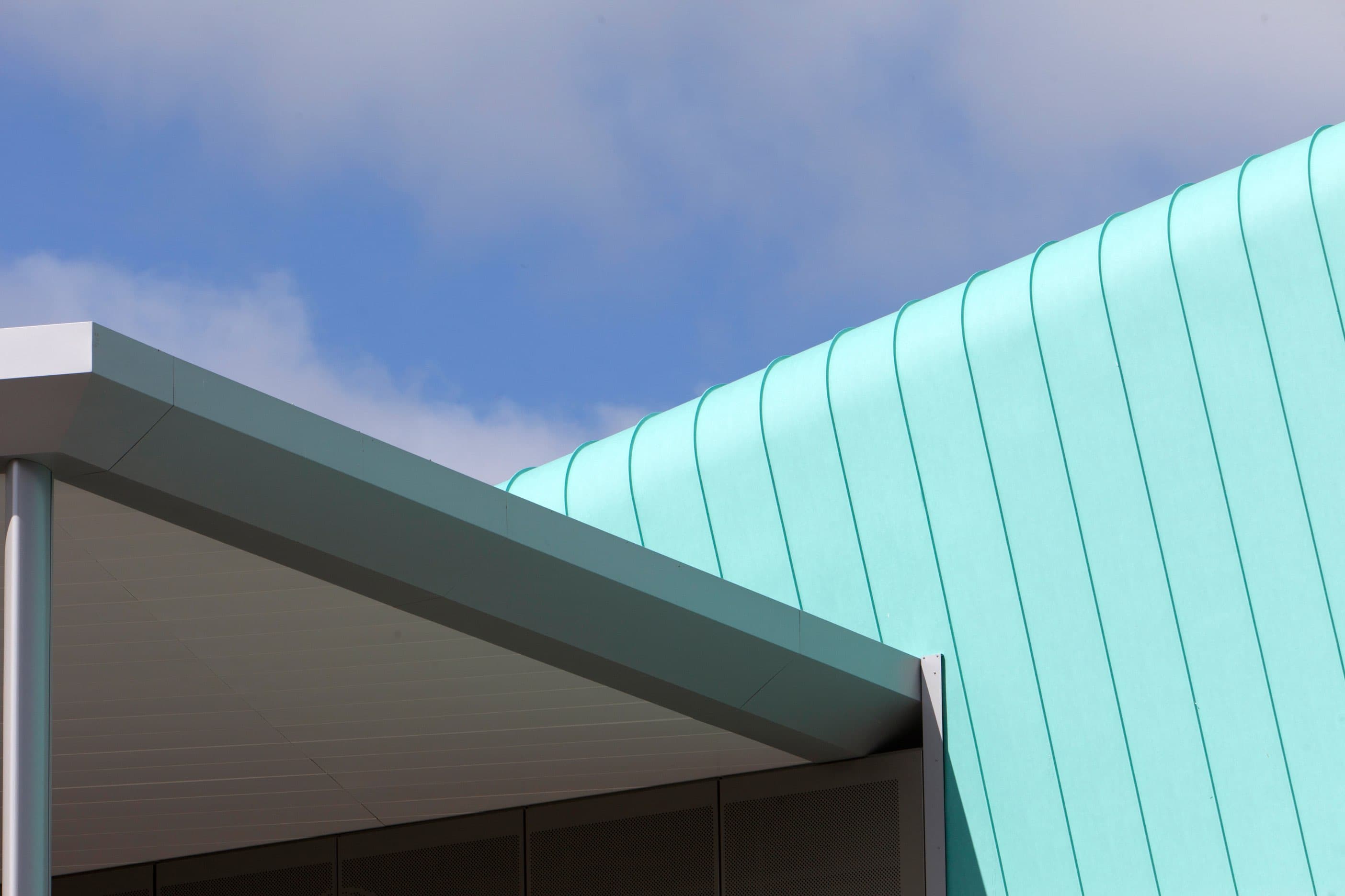 Close up of roof detailing for Bodmin council offices