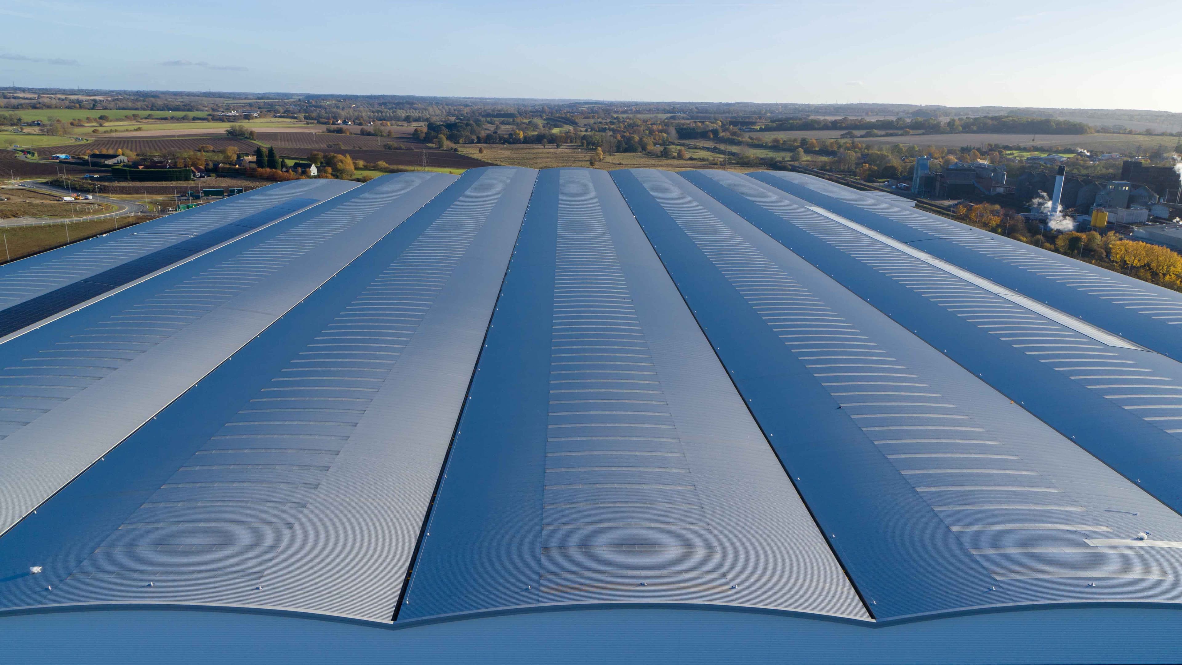 The Range Stowmarket trapezoidal roof installed